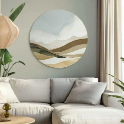 Reinders Glasschilderij Neutrale natuur - Ø 70cm - Beige Best