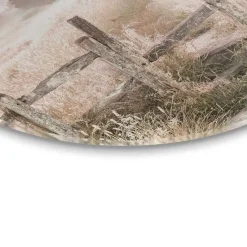 Reinders Glasschilderij Ochtenddauw in de weide - Ø 50cm - Beige Online