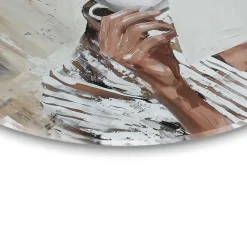 Reinders Glasschilderij Ochtendkoffie met een Boek I - Ø 70cm - Beige Clearance