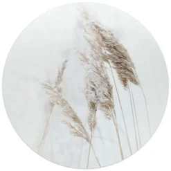 Reinders Glasschilderij Pampasgrassen - Ø 50cm - Wit Sale