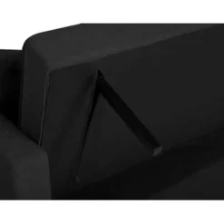 Beliani GLOMMA - Slaapbank 3-zits - Zwart - Polyester New
