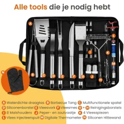 Goliving Barbecue Accessoireset - BBQ Gereedschap - 25 Barbecue Accessoires Best