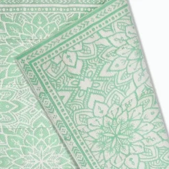 Goliving Buitenkleed Summer Flora - 183x290CM - Draagtas - Groen/Wit Outlet