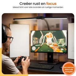 Goliving Bureaulamp met Klem - 78 CM - LED Dimbaar - Touch Bediening Sale