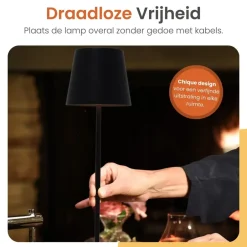 Goliving Chroma Tafellamp Oplaadbaar – Draadloos en Dimbaar – Touch – Nachtlamp Sale