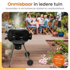 Goliving Houtskool Barbecue - Ø54 cm - Inclusief Accessoires - BBQ op Wielen Hot