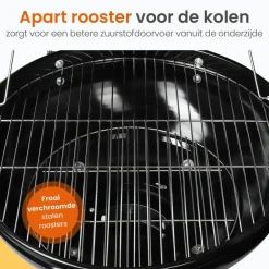Goliving Houtskool Barbecue - Ø54 cm - Inclusief Accessoires - BBQ op Wielen Hot