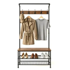 Goliving Kapstok - Garderoberek - Schoenenrek - Staand - Industrieel - XL Hot