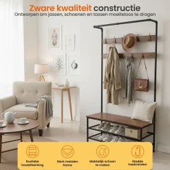 Goliving Kapstok - Garderoberek - Schoenenrek - Staand - Industrieel - XL Hot