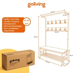 Goliving Kapstok - Garderoberek - Schoenenrek - Staand - Industrieel - XL Hot