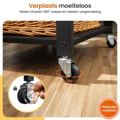 Goliving Keukentrolley - Keukenkast - Keukenrek - Keuken Organizer - Zwart Best