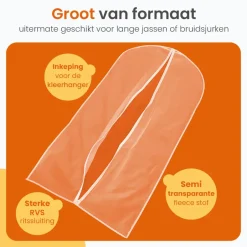 Goliving Kledinghoezen - 10 stuks - Kledinghoes - Kledingzak met Rits Sale