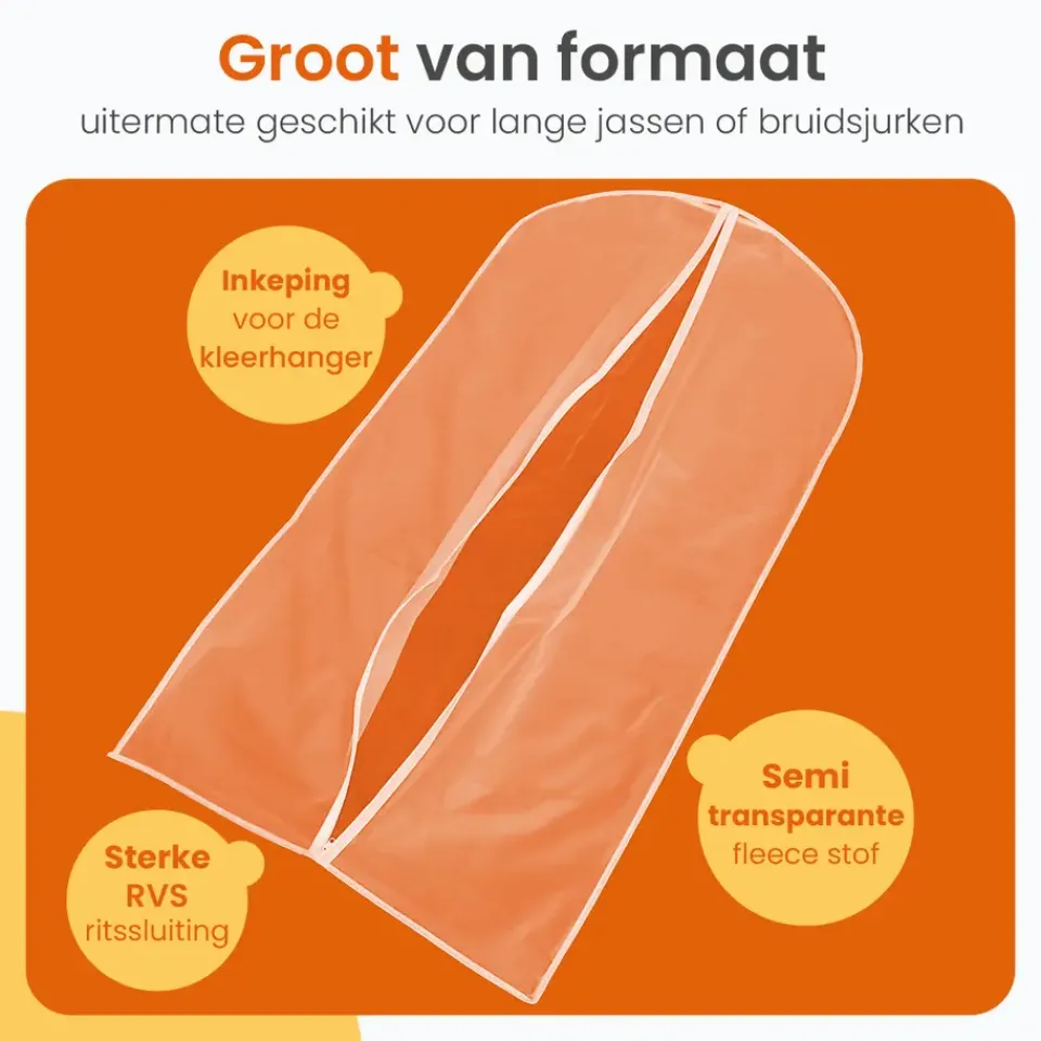 Goliving Kledinghoezen - 10 stuks - Kledinghoes - Kledingzak met Rits Sale