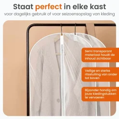 Goliving Kledinghoezen - 10 stuks - Kledinghoes - Kledingzak met Rits Sale