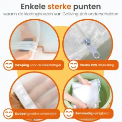 Goliving Kledinghoezen - 10 stuks - Kledinghoes - Kledingzak met Rits Sale