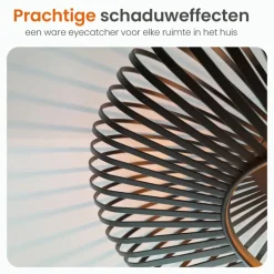 Goliving Plafondlamp - Plafonnière - E27 - Metaal - Ø 40 cm - Zwart Hot