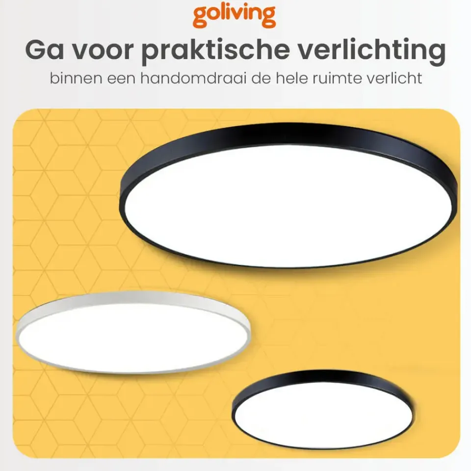 Goliving Plafondlamp - Plafonnière - LED - Ø30cm - Wit Best