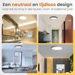 Goliving Plafondlamp - Plafonnière - LED - Ø30cm - Wit Best