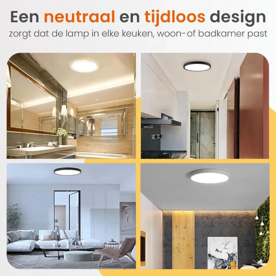 Goliving Plafondlamp - Plafonnière - LED - Ø30cm - Wit Best