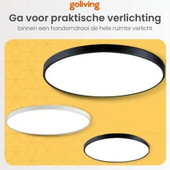Goliving Plafondlamp - Plafonnière - LED - Ø23cm - Zwart New
