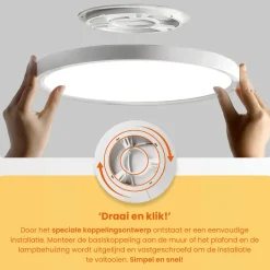 Goliving Plafondlamp - Plafonnière - LED - Ø23cm - Zwart New