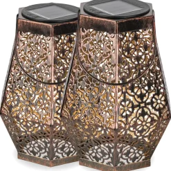 Goliving Solar Tafellamp Glow – 2 Stuks – LED Buitenverlichting - Zonne-energie Discount