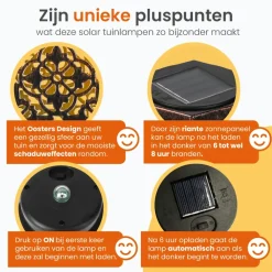 Goliving Solar Tafellamp Glow – 2 Stuks – LED Buitenverlichting - Zonne-energie Discount