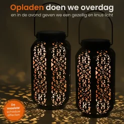 Goliving Solar Tafellamp Spark – 2 Stuks – LED Buitenverlichting Zonne-energie Clearance