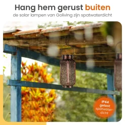 Goliving Solar Tafellamp Spark – 2 Stuks – LED Buitenverlichting Zonne-energie Clearance