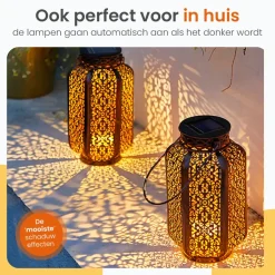 Goliving Solar Tafellamp Spark – 2 Stuks – LED Buitenverlichting Zonne-energie Clearance