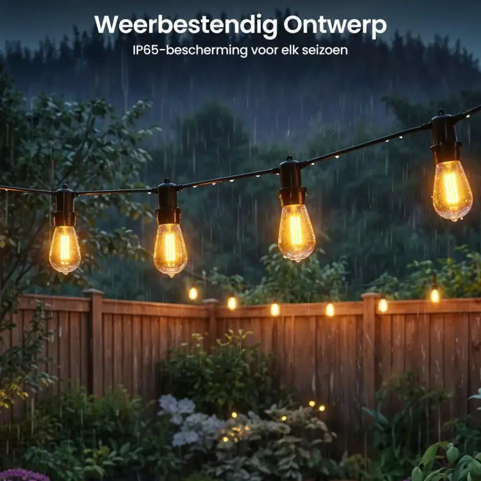 Gologi lichtsnoer buiten en binnen - Lichtslinger 10M - Tuinverlichting LED Clearance