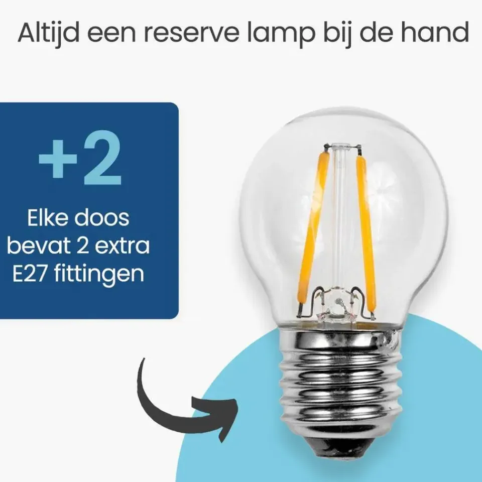 Gologi lichtsnoer buiten en binnen - Lichtslinger 10M - Tuinverlichting LED Clearance