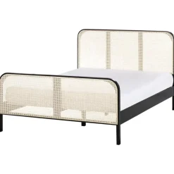 Beliani GONFARON - Tweepersoonsbed - Zwart - 140 x 200 cm - Dennenhout Online