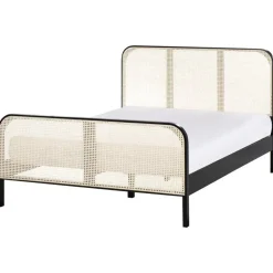 Beliani GONFARON - Tweepersoonsbed - Zwart - 140 x 200 cm - Dennenhout Online