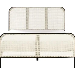 Beliani GONFARON - Tweepersoonsbed - Zwart - 140 x 200 cm - Dennenhout Online