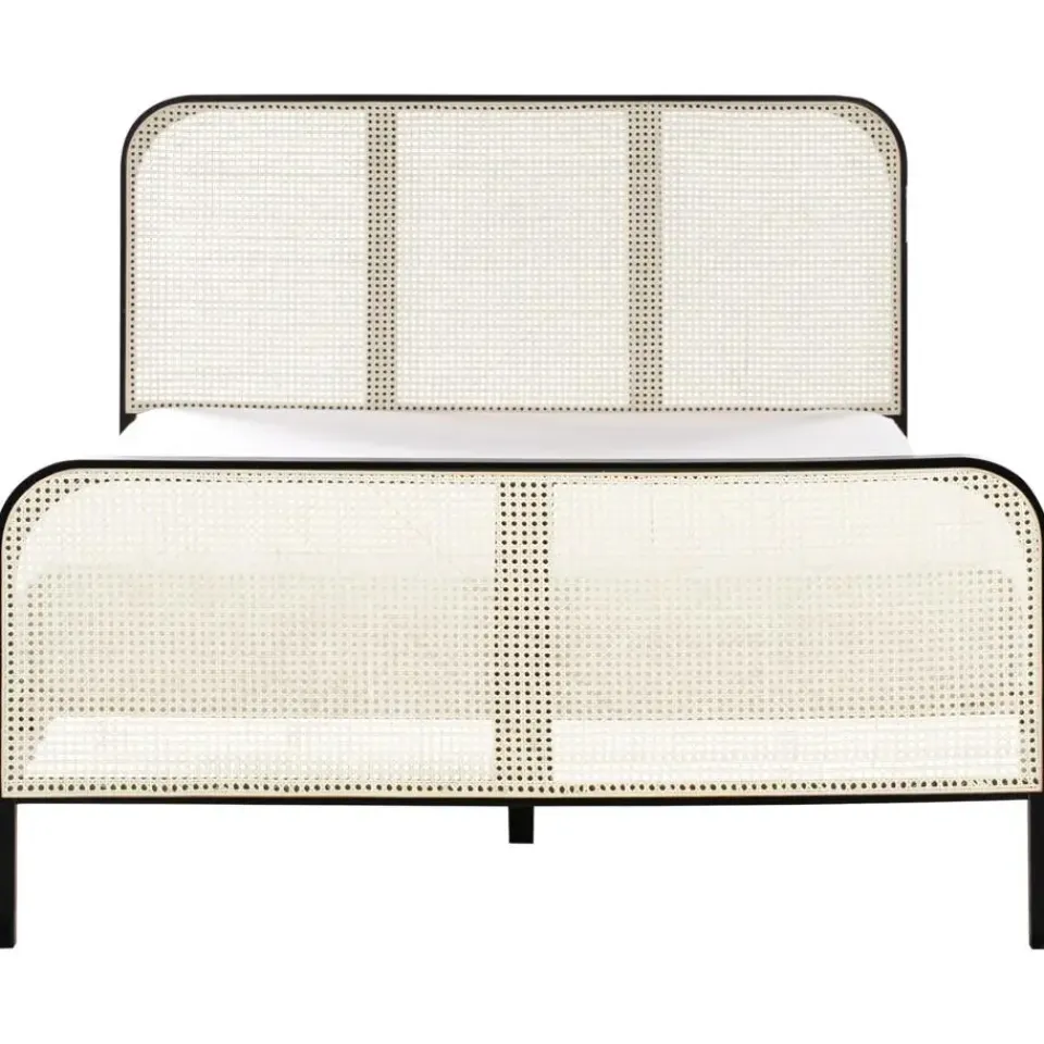 Beliani GONFARON - Tweepersoonsbed - Zwart - 140 x 200 cm - Dennenhout Online