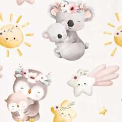 Good Morning Goodmorning Peuter Koala’s en Uiltjes Dekbedovertrek Zand-Junior (120 x 150 cm) Outlet