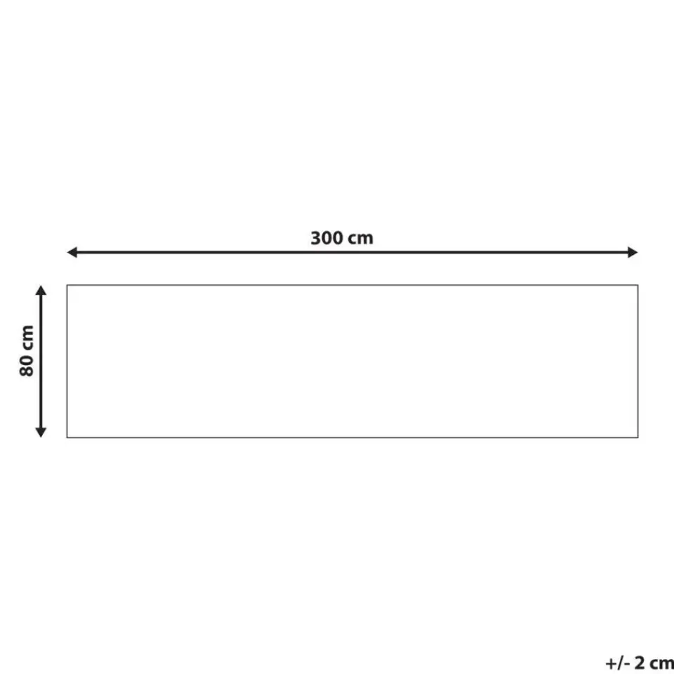 Beliani GORDES - Loper tapijt - Beige/Blauw - 80 x 300 cm - Polyester Online