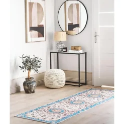 Beliani GORDES - Loper tapijt - Beige/Blauw - 80 x 240 cm - Polyester New