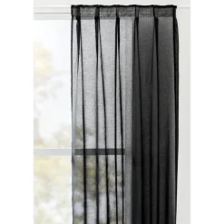 Leen Bakker Gordijn Britt - zwart - 280x140 cm (1 stuk) Outlet