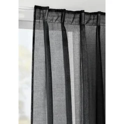 Leen Bakker Gordijn Britt - zwart - 280x140 cm (1 stuk) Outlet