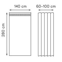 Leen Bakker Gordijn Emma - off white - 140x280 cm (1 stuk) Hot