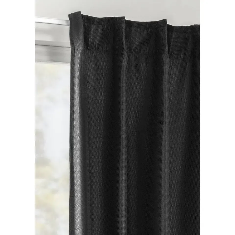 Leen Bakker Gordijn Luca - zwart - 140x280 cm (1 stuk) Clearance