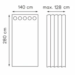 Leen Bakker Gordijn Valletta - groen- 140x280 cm (1 stuk) Sale