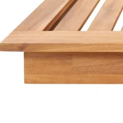 Beliani GRANARI - Ligstoel - Lichthout/Off-white - Acaciahout