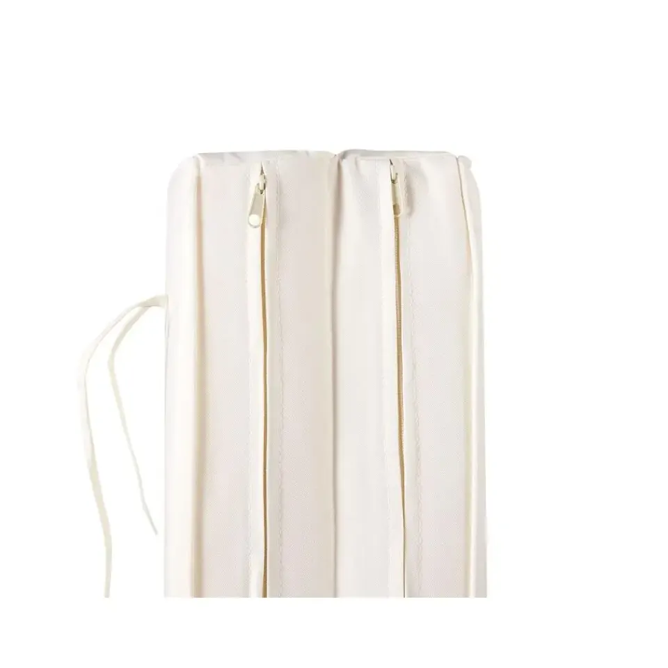 Beliani GRANARI - Ligstoel - Lichthout/Off-white - Acaciahout