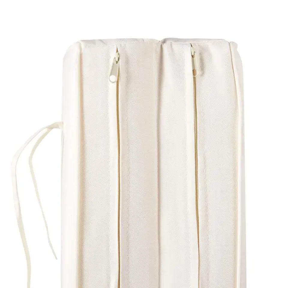 Beliani GRANARI - Ligstoel - Lichthout/Off-white - Acaciahout