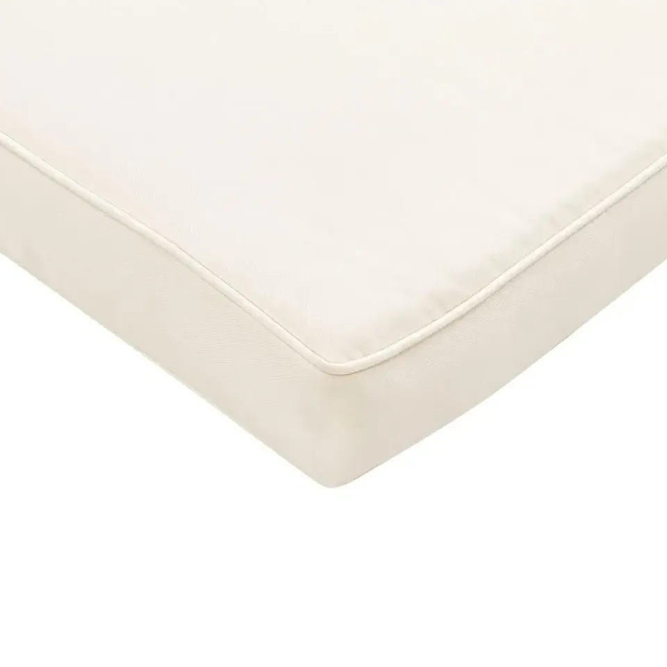 Beliani GRANARI - Ligstoel - Lichthout/Off-white - Acaciahout