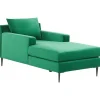 Beliani GUERET - Chaise longue - Groen - Symmetrisch - Fluweel Outlet
