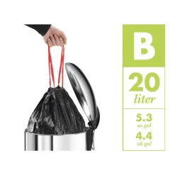 Hailo Öko Duo Plus L Prullenbak - 17+9L - RVS Outlet